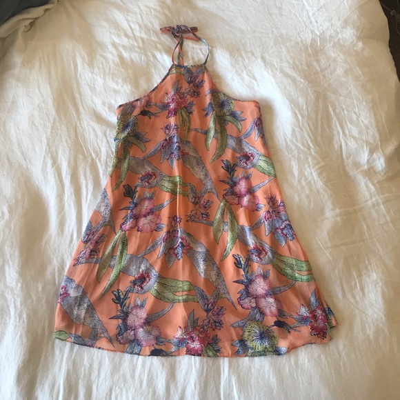 Wyldr Tropical Orange Halter Dress - Picture 2 of 5